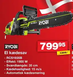 Bauhaus Ryobi el kædesav tilbud