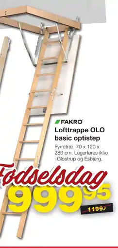 Bauhaus Fakro lofttrappe olo basic optistep tilbud