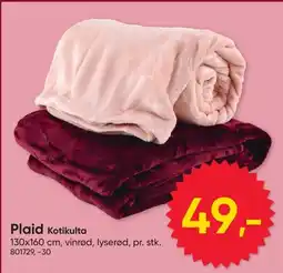 BigDollar Kotikulta Plaid tilbud