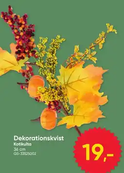 BigDollar Kotikulta Dekorationskvist tilbud