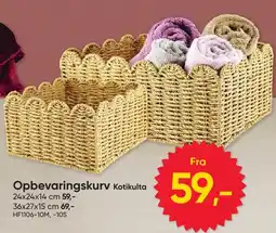 BigDollar Kotikulta Opbevaringskurv tilbud