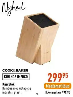 Imerco Cook&Baker Knivblok tilbud