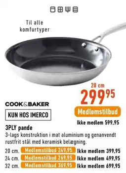 Imerco Cook&Baker 3ply pande tilbud