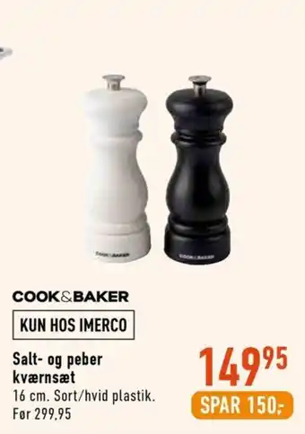 Cook&Baker salt- og peber kværnsæt