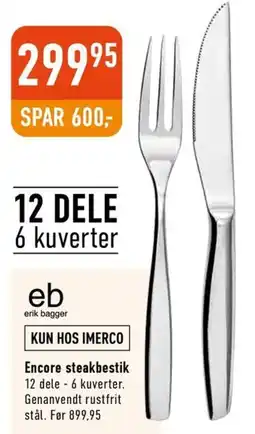 Imerco eb Encore steakbestik tilbud