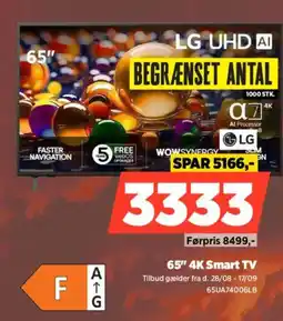 Power LG 65" 4K Smart TV tilbud