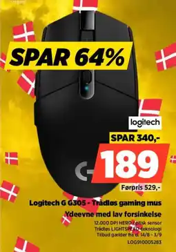 Power Logitech G G305 - Trådløs gaming mus tilbud