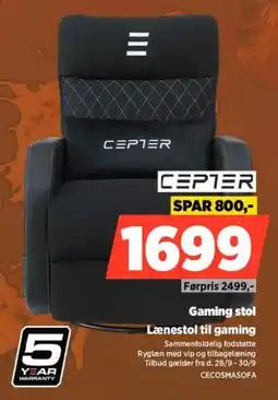 Power Cepter gaming stol tilbud