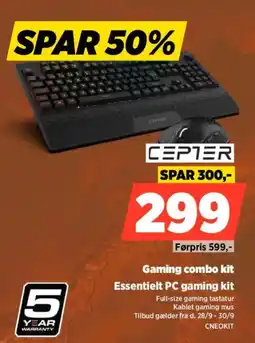 Power Cepter Gaming combo kit tilbud