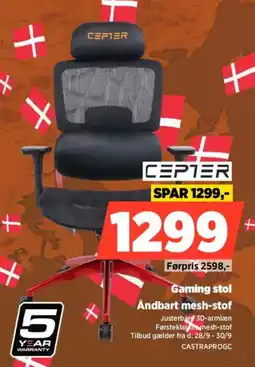 Power Cepter gaming stol tilbud