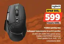 Power Logitech trådløs gaming mus tilbud