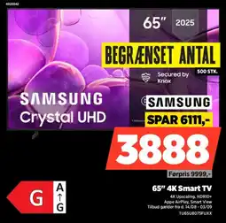 Power Samsung Crystal UHD 65" tilbud