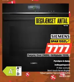 Power Siemens Pyrolyse & damp Indbygningsovn tilbud