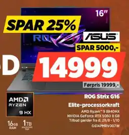 Power Asus ROG Strix G16 tilbud