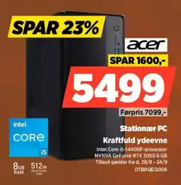 Power Acer Stationær PC tilbud