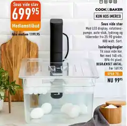 Imerco Cook&Baker sous vide stav tilbud