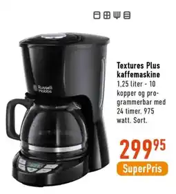 Imerco Russell Hobbs Textures Plus kaffemaskine tilbud