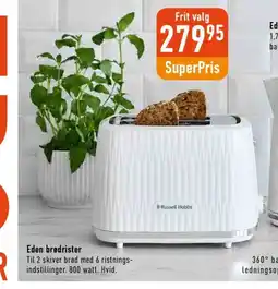 Imerco Russell Hobbs Eden brødrister tilbud