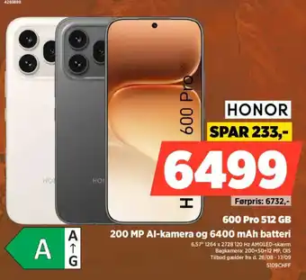 Power Honor 600 Pro 512 GB tilbud