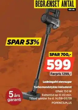 Power Popencilplus ledningsfri støvsuger tilbud