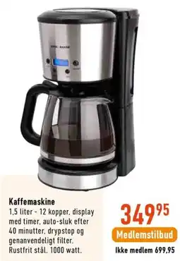 Imerco Baker Kaffemaskine tilbud