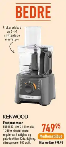 Imerco Kenwood Foodprocessor FDP31.17 tilbud
