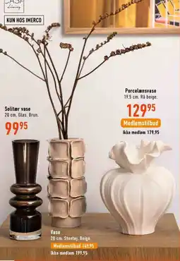 Imerco SASA Living Porcelæns vase tilbud