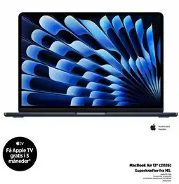 Power Apple MacBook Air 13" (2026) Supermarket Fra m5 tilbud