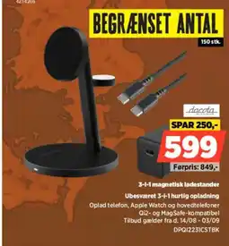 Power dacota 3-i-1 magnetisk ladestander tilbud