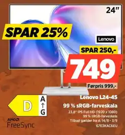 Power Lenovo L24-45 tilbud