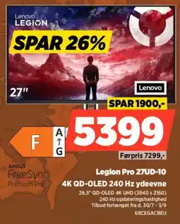 Power Lenovo Legion Pro 27UD-10 tilbud