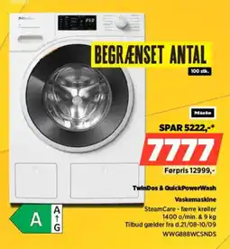 Power Miele Vaskemaskine tilbud
