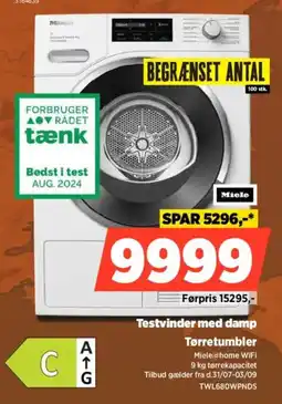 Power Miele Tørretumbler tilbud