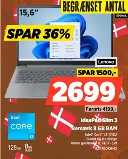 Power Lenovo IdeaPad Slim 3 tilbud