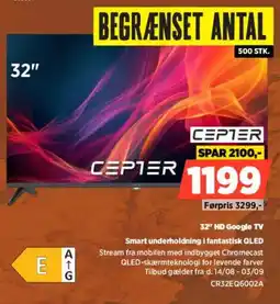 Power Cepter 32" HD Google TV tilbud