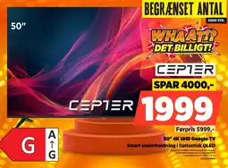 Power Cepter 50" 4K UHD Google TV tilbud