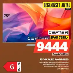 Power Cepter 75" 4K QLED Pro MiniLED tilbud