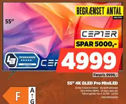 Power Cepter 55" 4K QLED Pro MiniLED tilbud