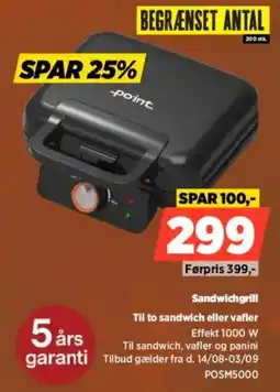 Power Point Sandwichgrill tilbud