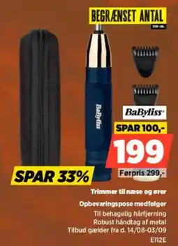 Power Babyliss trimmer til næse og ører tilbud