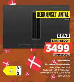 Power Senz 80 cm induktionsemhætte tilbud