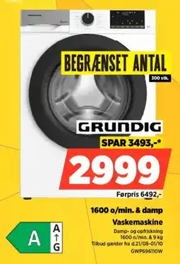 Power Grundig Vaskemaskine tilbud