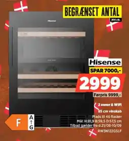 Power Hisense 2 zoner & WIFI 85 cm vinskab tilbud