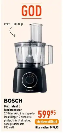 Imerco BOSCH MultiTalent 3 foodprocessor tilbud