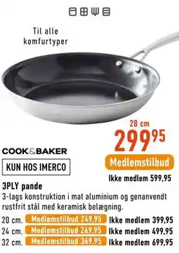 Imerco COOK&BAKER 3PLY pande tilbud
