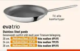 Imerco eva trio Stainless Steel pande, Medlemspris tilbud