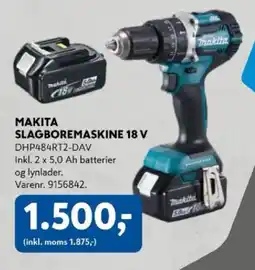 Davidsen Makita slagboremaskine 18 v tilbud