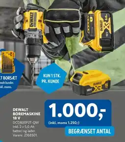 Davidsen DeWalt boremaskine 18 V tilbud