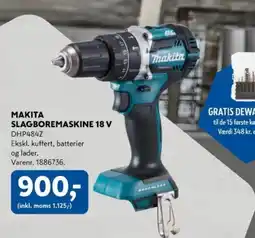 Davidsen Makita slagboremaskine 18 v dhp484z tilbud