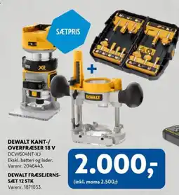 Davidsen DeWalt Kant-/Overfræser 18 V tilbud
